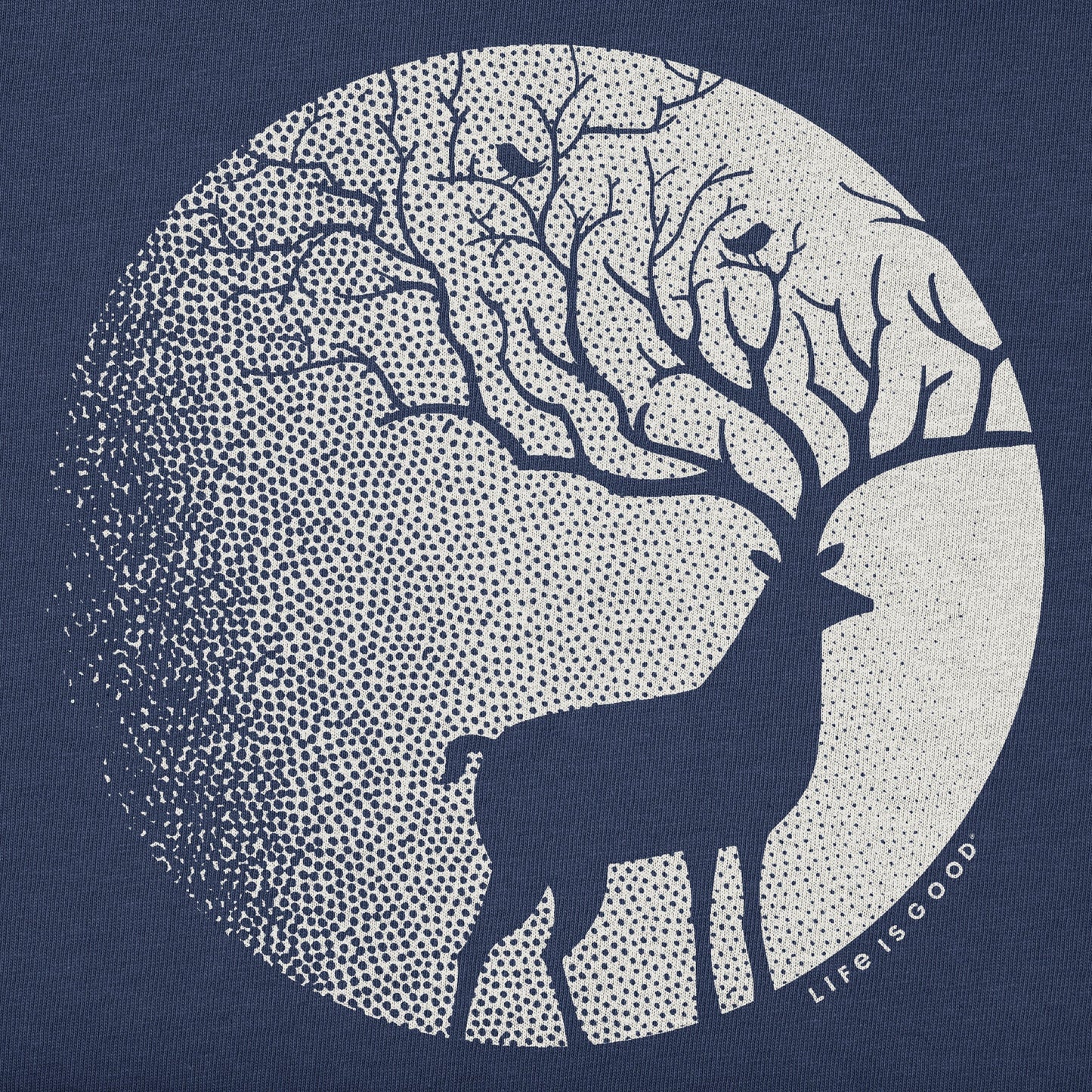 Women's Antlers in the Moonlight Long Sleeve Crusher Tee
