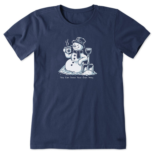 Women's You Can Snow Your Own Way Short Sleeve Crusher Tee