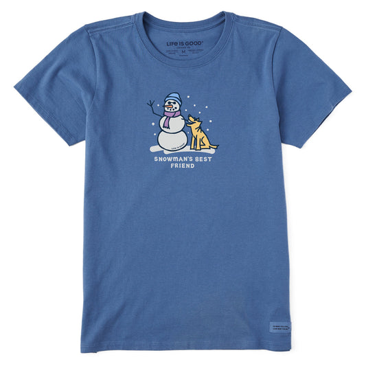 Women's Snowman's Best Friend Short Sleeve Crusher Tee