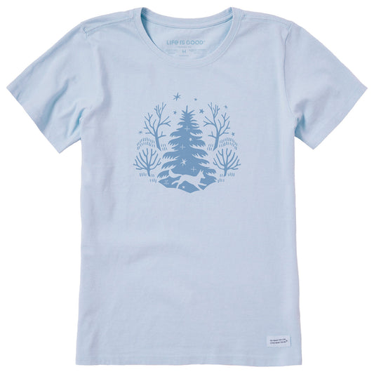 Women's Winter Fox in the Woods Short Sleeve Crusher Tee