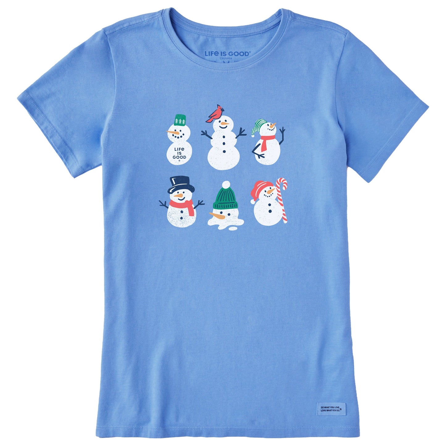 Women's Snowman Crew Short Sleeve Crusher Tee