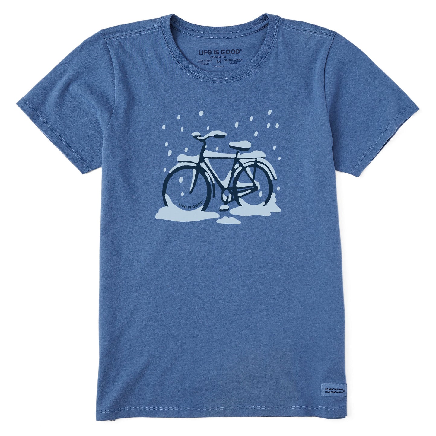 Women's Snow Covered Bike Short Sleeve Crusher Tee