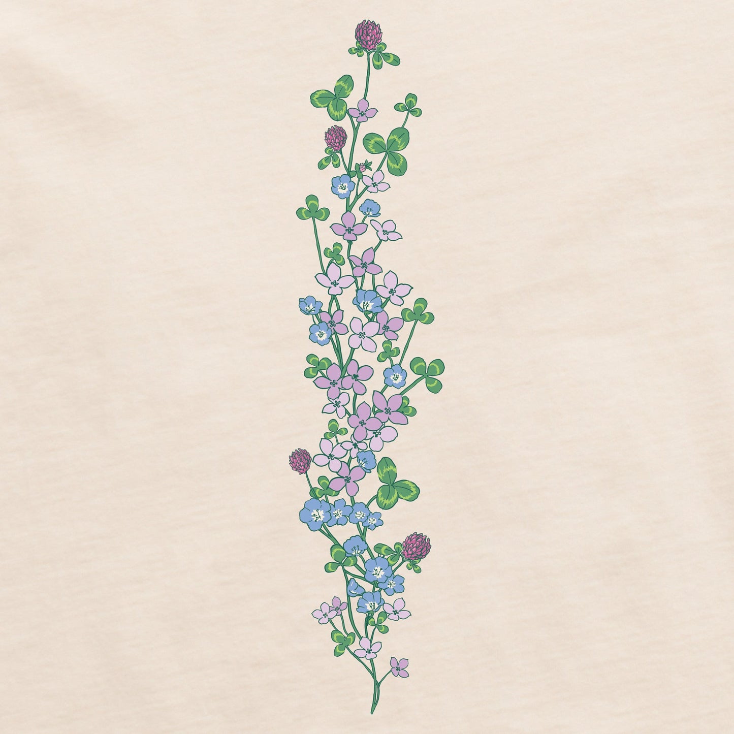 Women's Clovers & Wildflowers Long Sleeve Crusher Tee