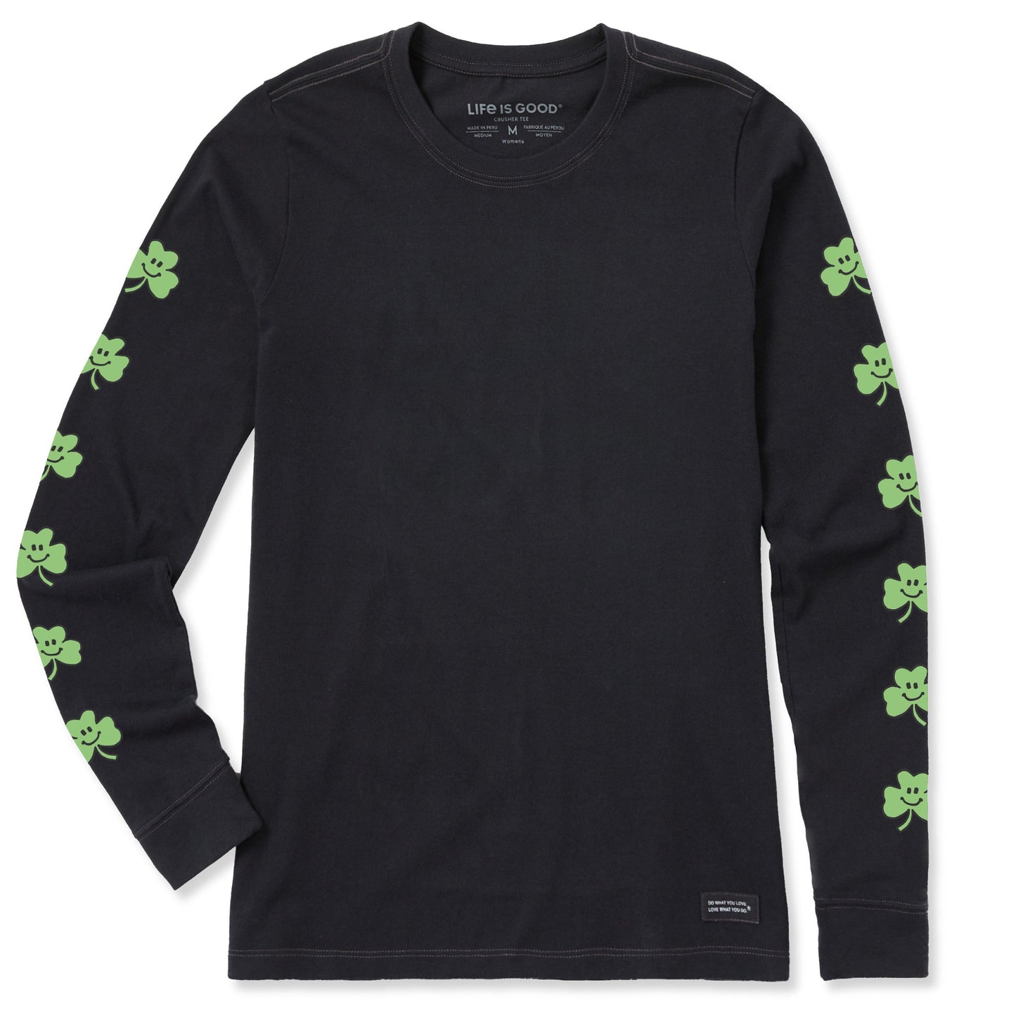Women's Smile Clovers Long Sleeve Crusher Tee