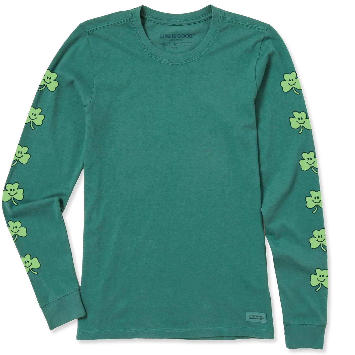Women's Smile Clovers Long Sleeve Crusher Tee