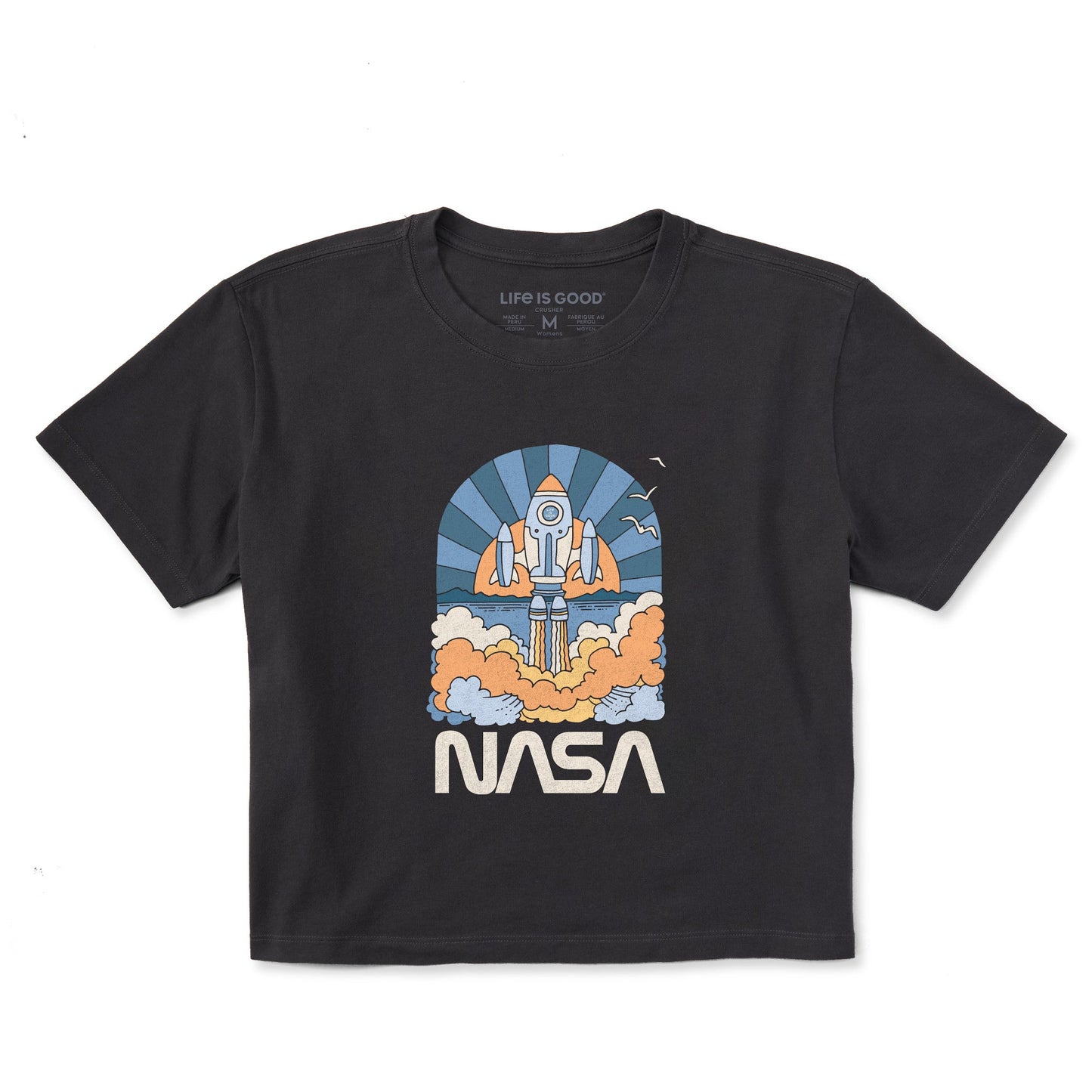 Women's NASA Blast Off Short Sleeve Crusher Boxy Tee