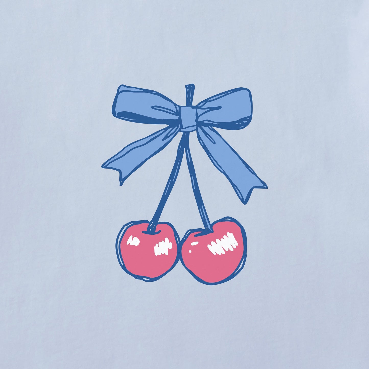 Women's Bows and Cherries Long Sleeve Crusher Tee