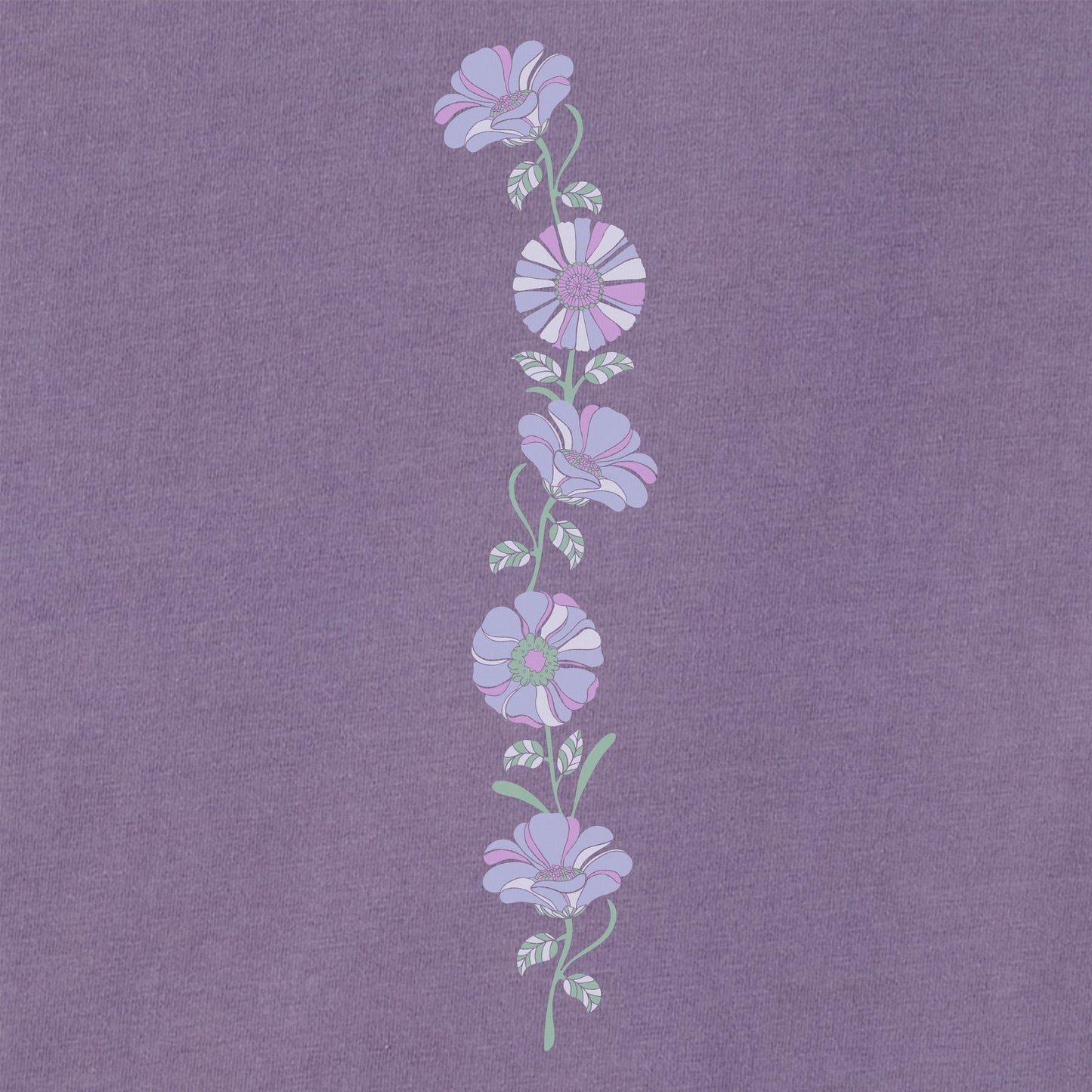 Women's Grow Through Retro Flowers Long Sleeve Crusher Tee