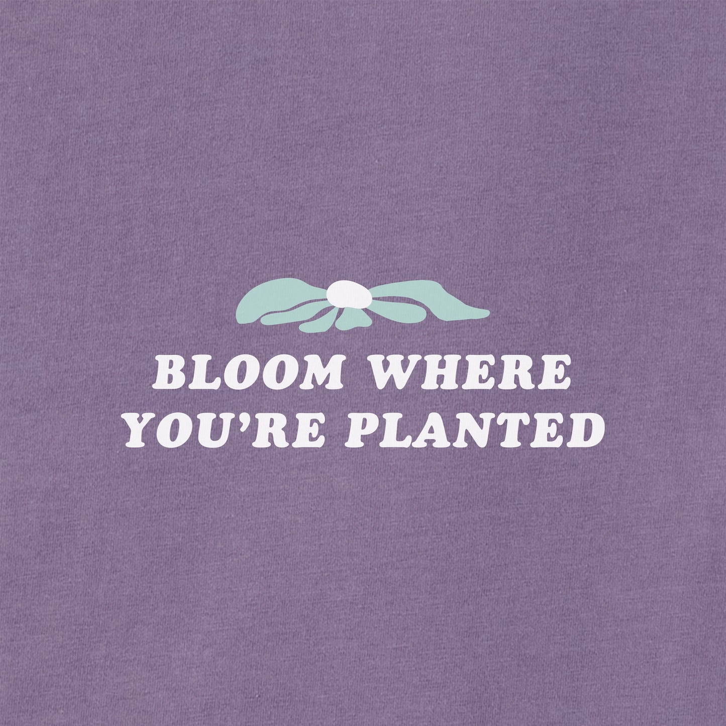Women's Bloom Where You're Planted Flower Long Sleeve Crusher Boxy Tee