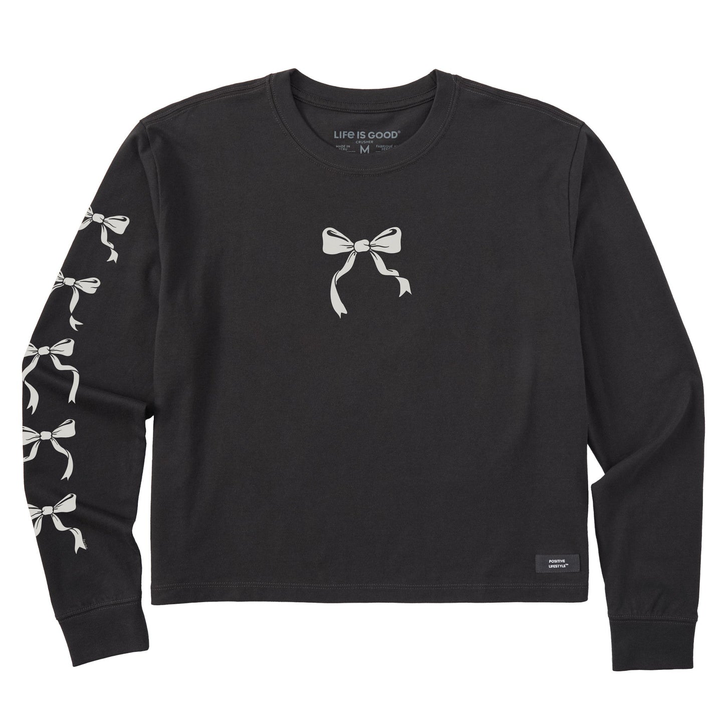 Women's Bows Long Sleeve Crusher Boxy Tee