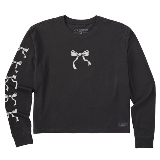 Women's Bows Long Sleeve Crusher Boxy Tee