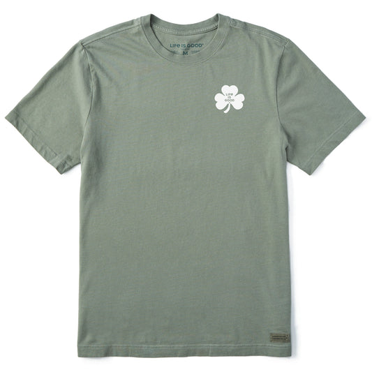 Men's Simple Shamrock Short Sleeve Crusher Tee