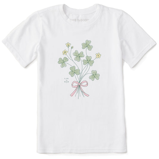 Kids Wildflower Shamrocks Short Sleeve Crusher Tee