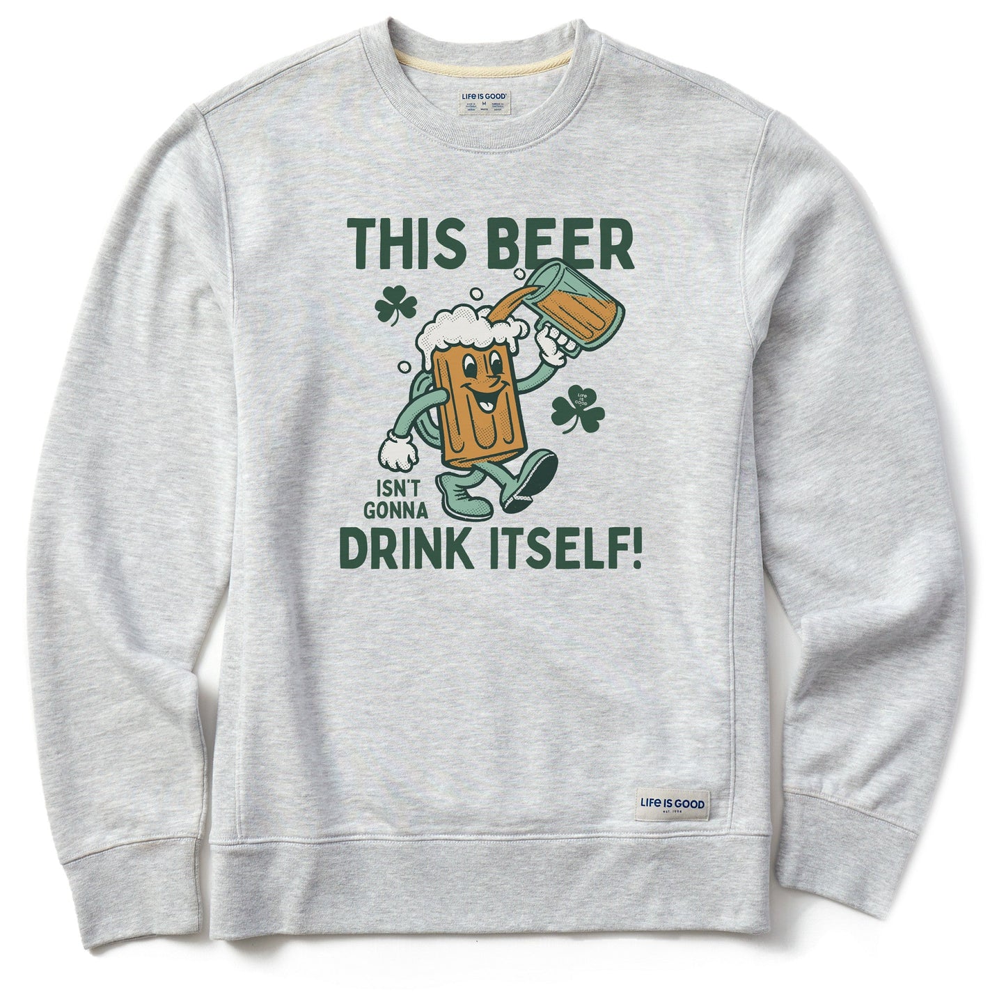 Men's This Beer Isn't Gonna Drink Itself Simply True Fleece Crew