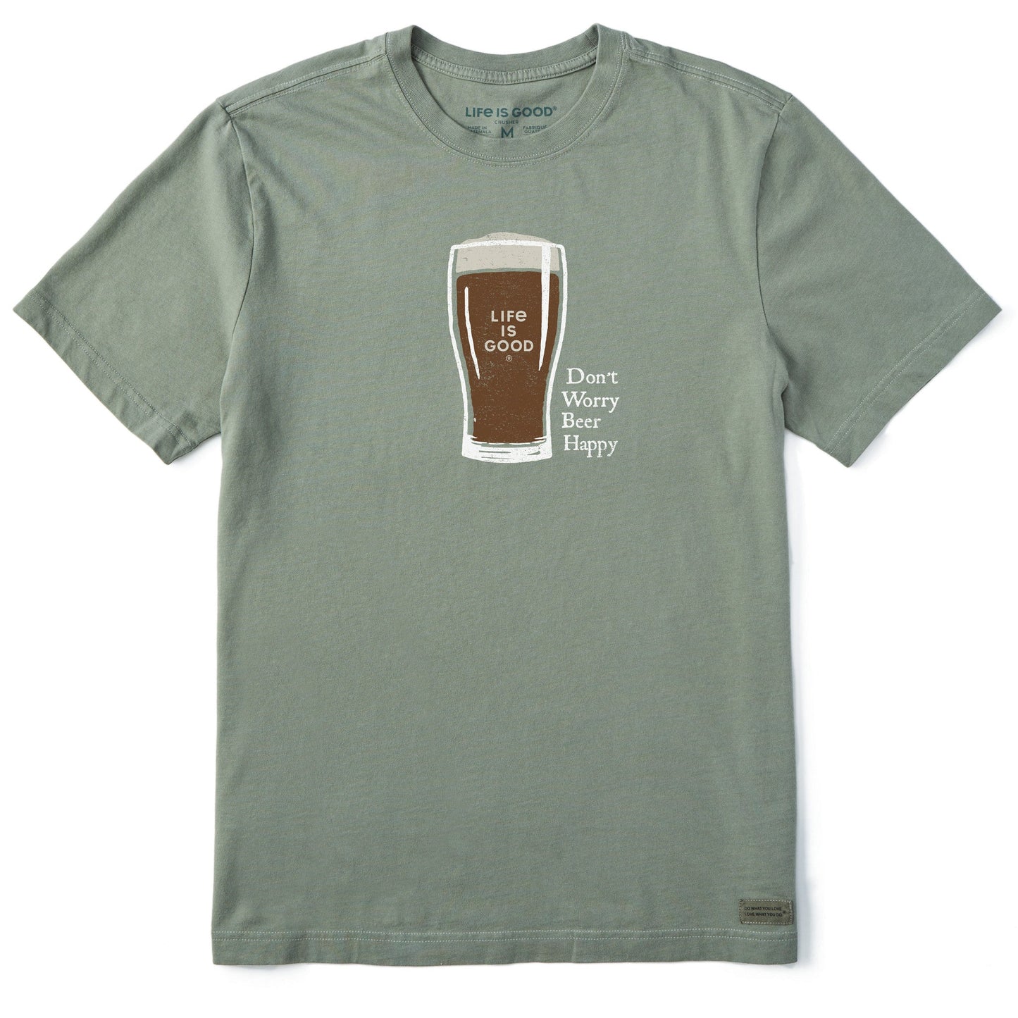 Men's Don't Worry Beer Happy Short Sleeve Crusher Tee