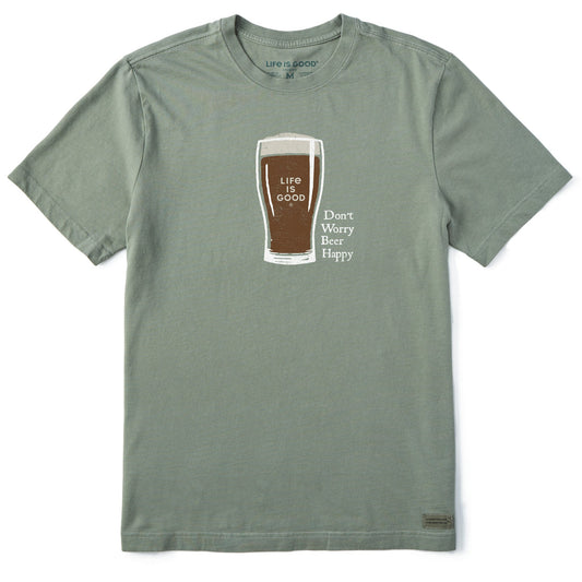 Men's Don't Worry Beer Happy Short Sleeve Crusher Tee