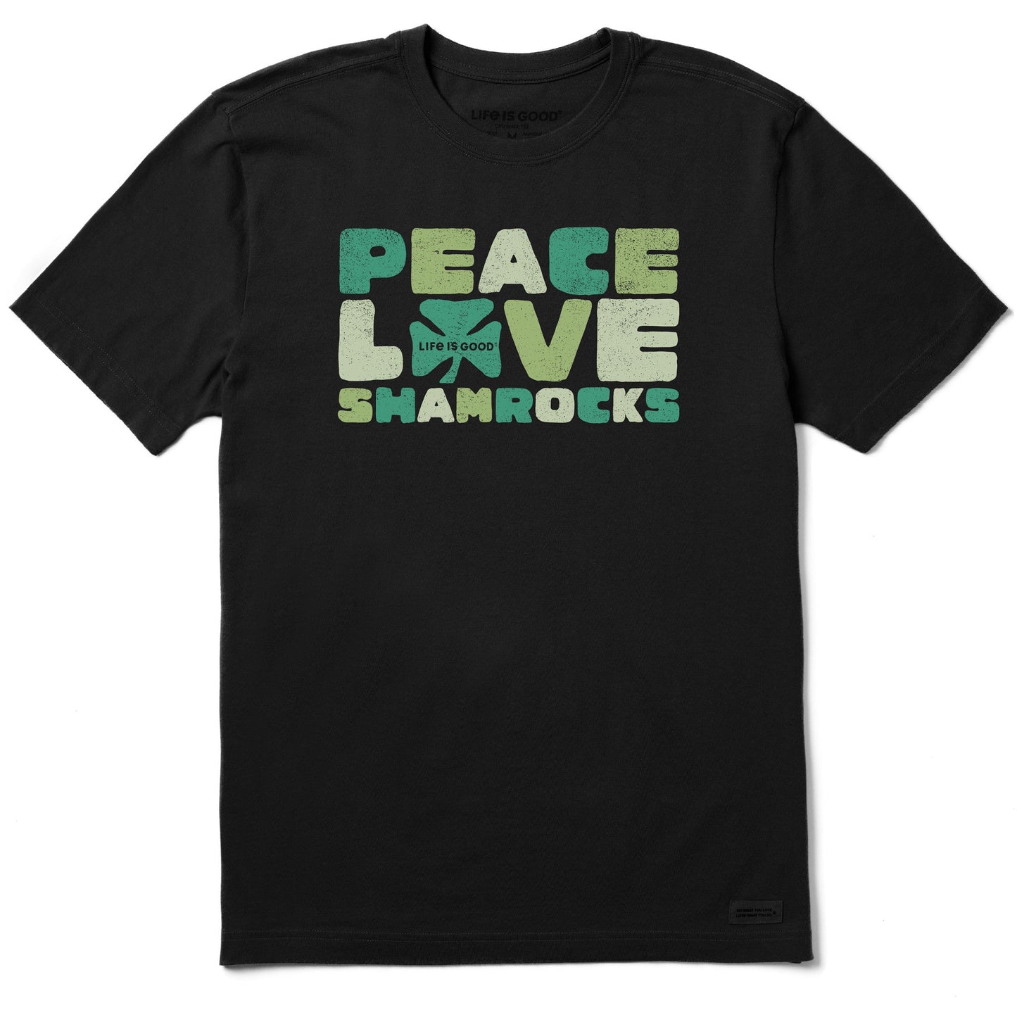 Men's Peace Love Shamrocks Short Sleeve Tee