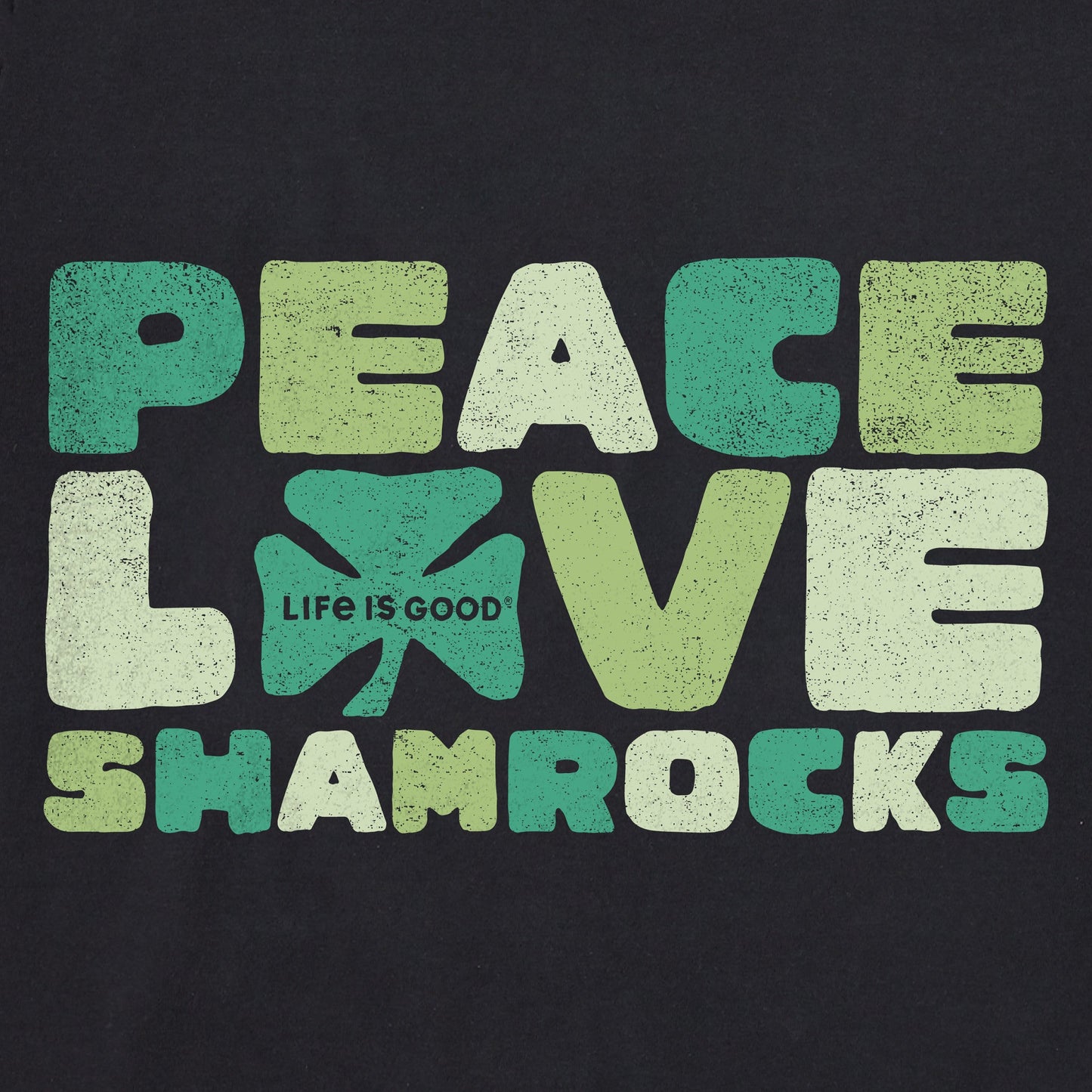 Men's Peace Love Shamrocks Short Sleeve Tee