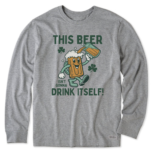 Men's This Beer Isn't Gonna Drink Itself Long Sleeve Crusher Tee