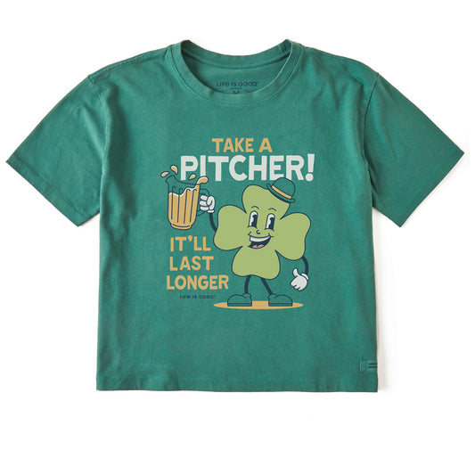 Women's Take a Pitcher Short Sleeve Crusher Boxy Tee