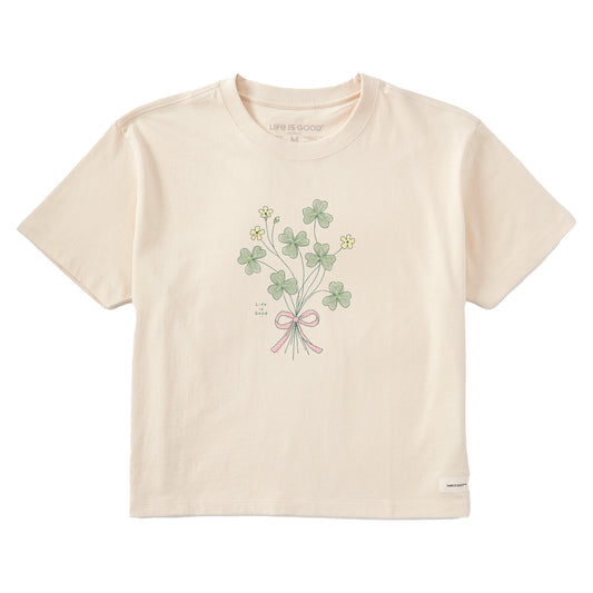 Women's Wildflower Shamrocks Short Sleeve Crusher Boxy Tee