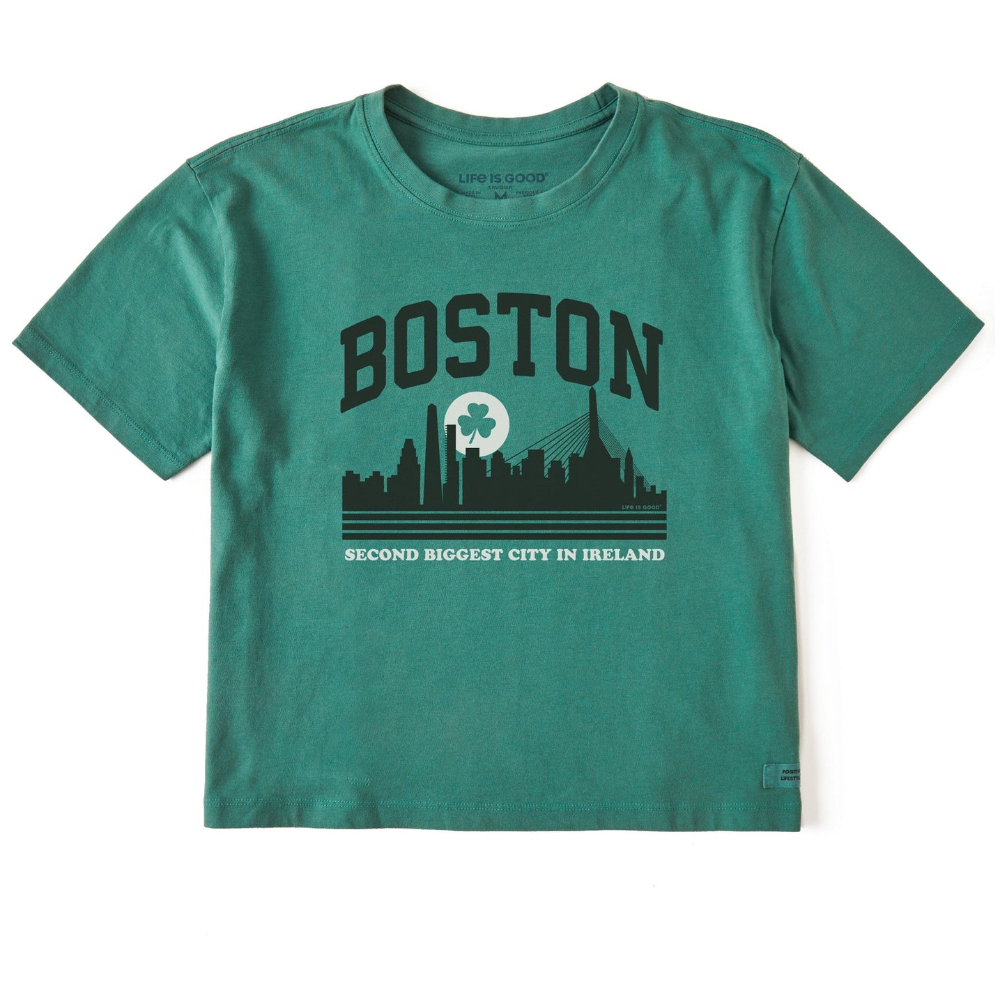 Women's Boston Second Biggest City in Ireland Short Sleeve Crusher Boxy Tee