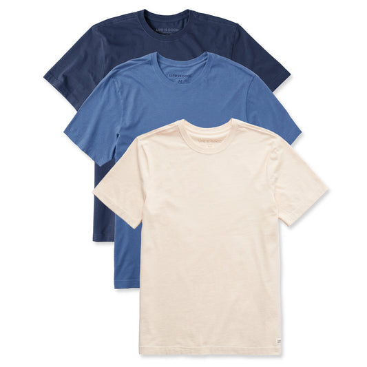 Men's Solid 3-Pack Crusher Tee  Multi 7