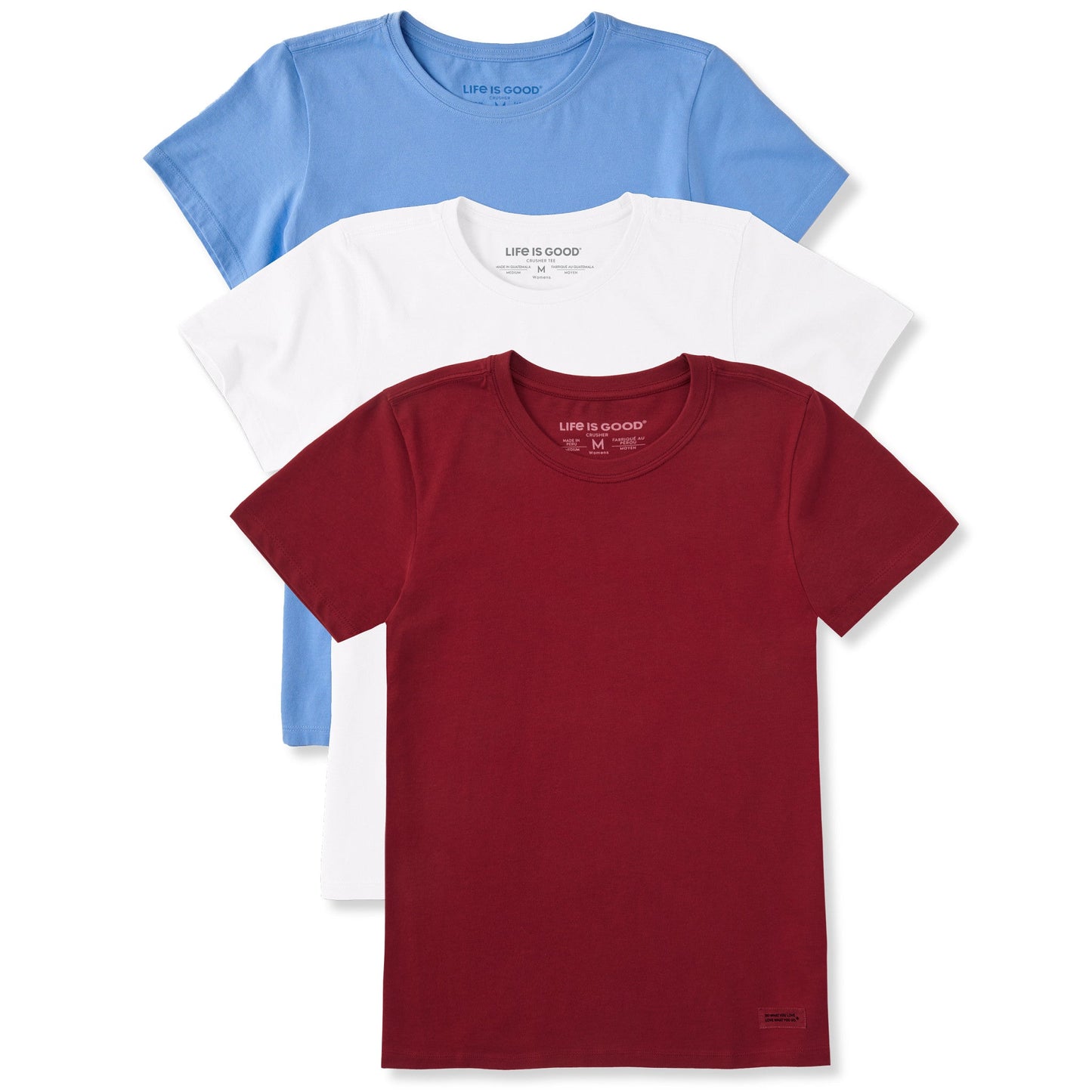 Women's Solid 3-Pack Crusher Crew  Multi 7