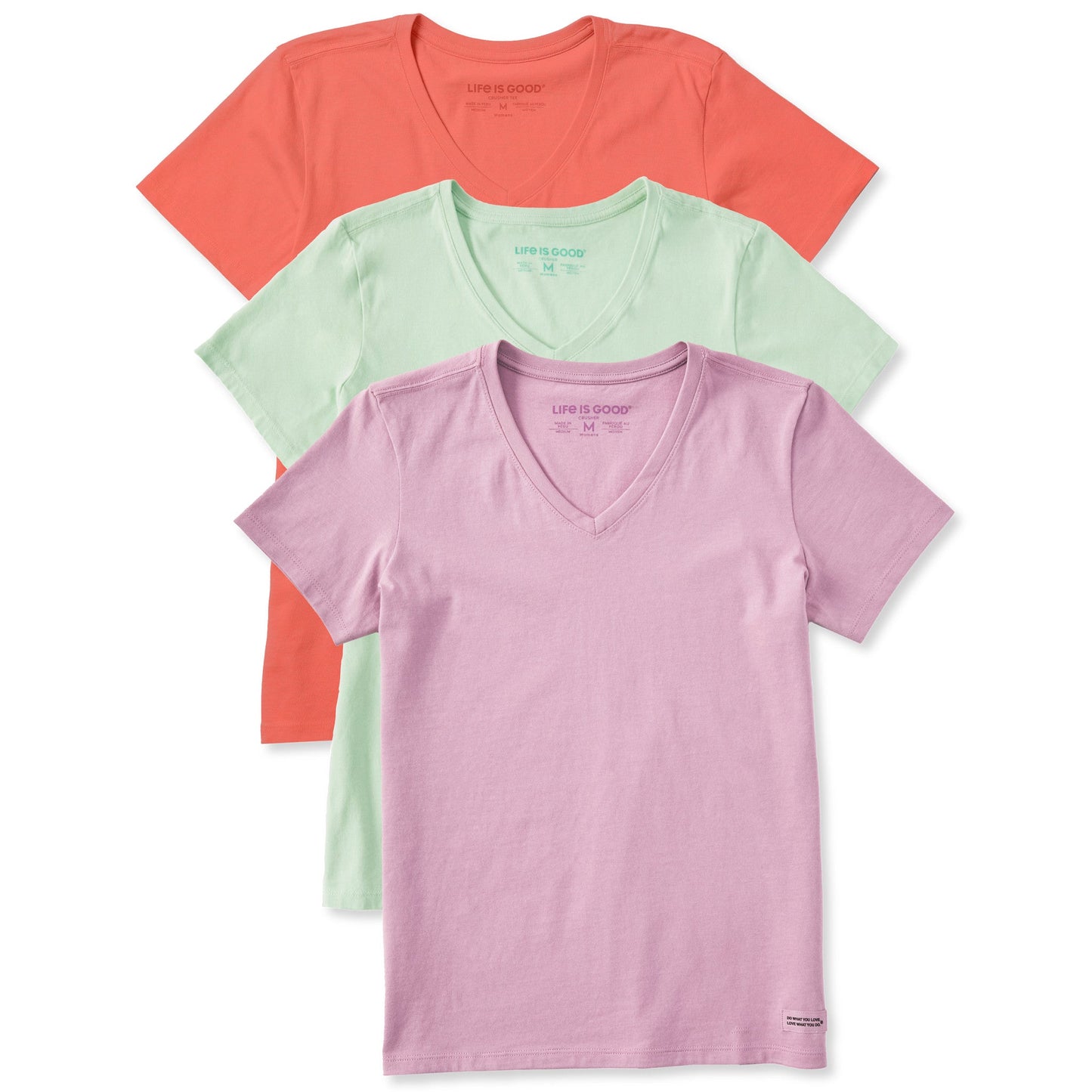 Women's Solid 3-Pack Crusher- Vee  Multi 5