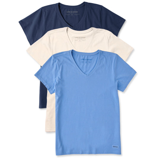 Women's Solid 3-Pack Crusher- Vee  Multi 4