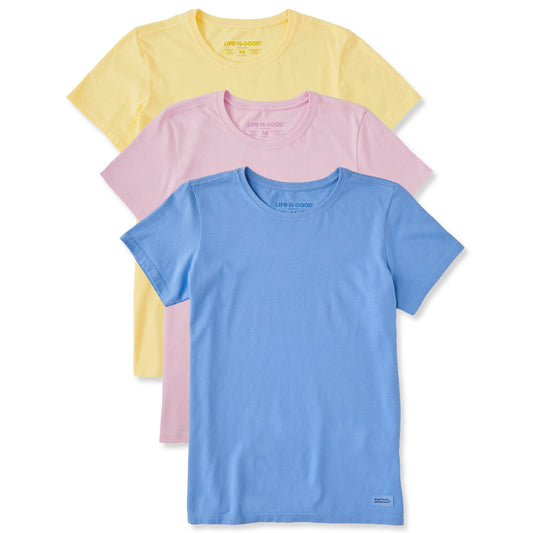 Women's Solid 3-Pack Crusher-LITE Crew  Multi 1