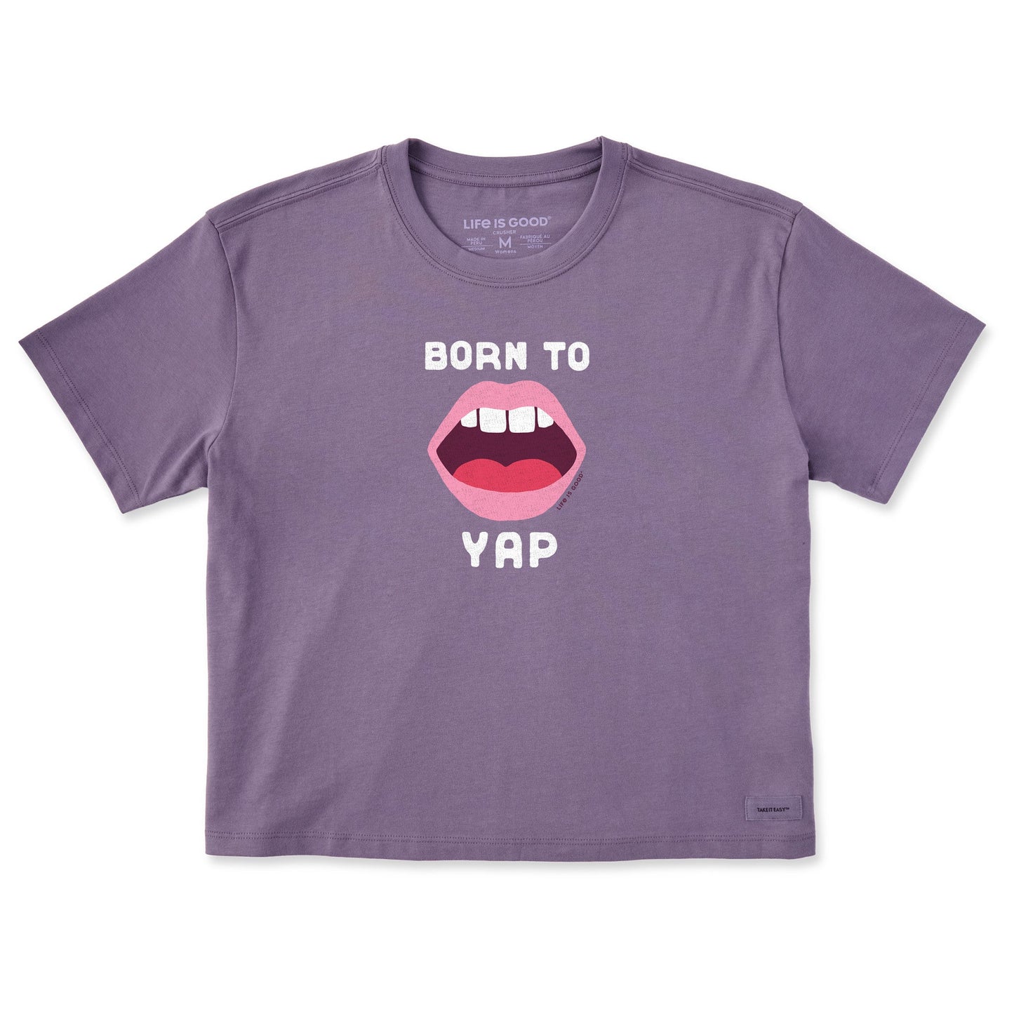 Women's Born to Yap Short Sleeve Crusher Boxy Tee