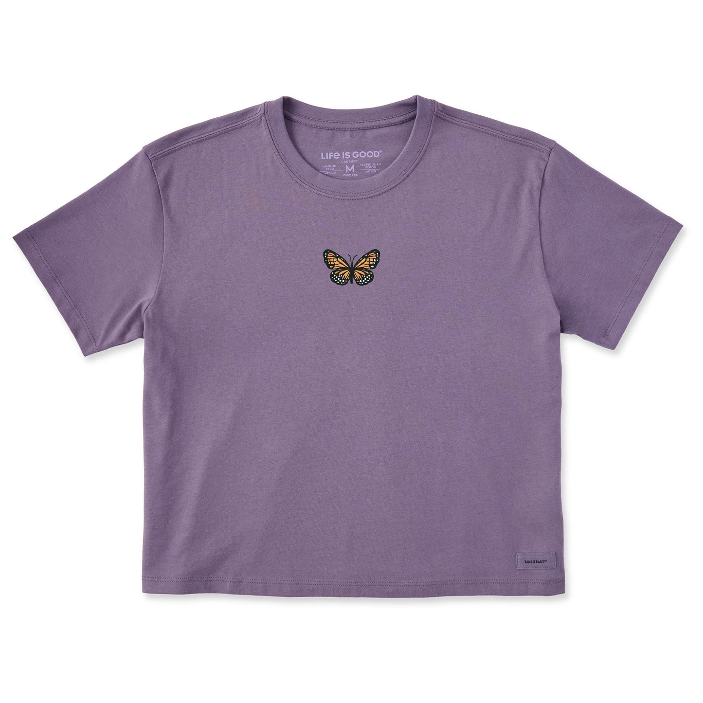 Women's Clean Butterfly Short Sleeve Crusher Boxy Tee