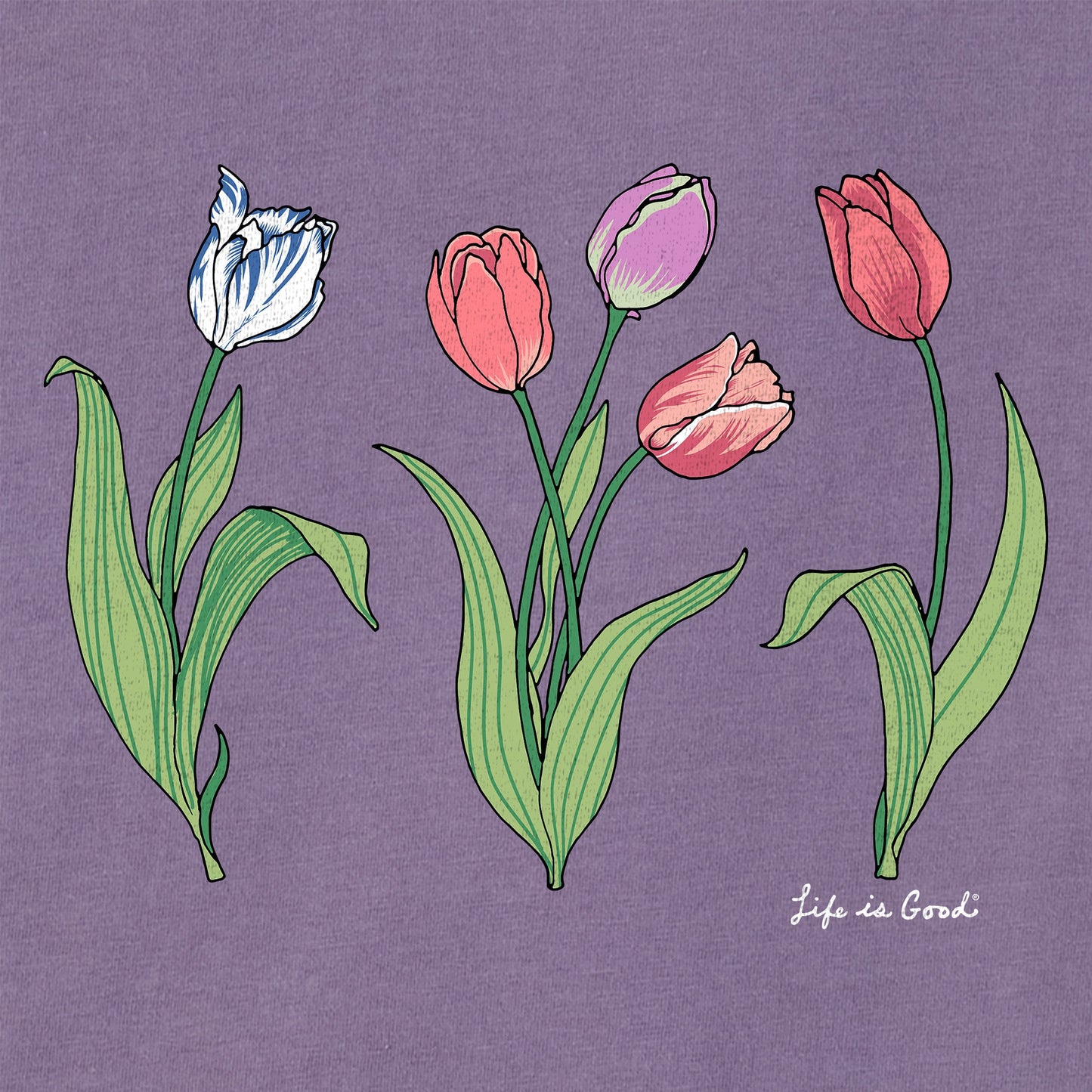 Women's 3 Genuine Tulips Short Sleeve Crusher Boxy Tee