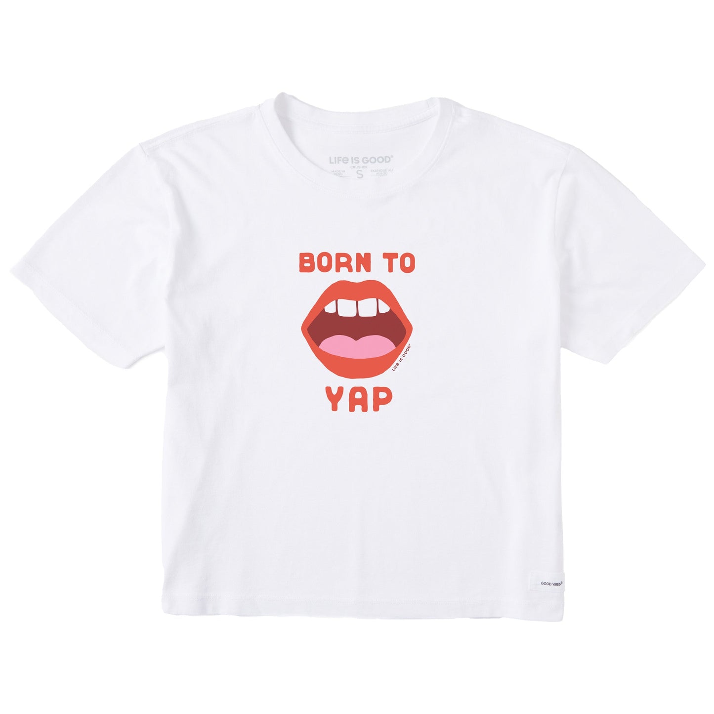 Women's Born to Yap Short Sleeve Crusher Boxy Tee