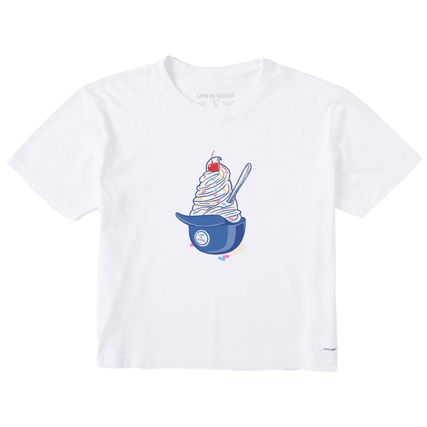 Women's Baseball Ice Cream Short Sleeve Crusher Boxy Tee