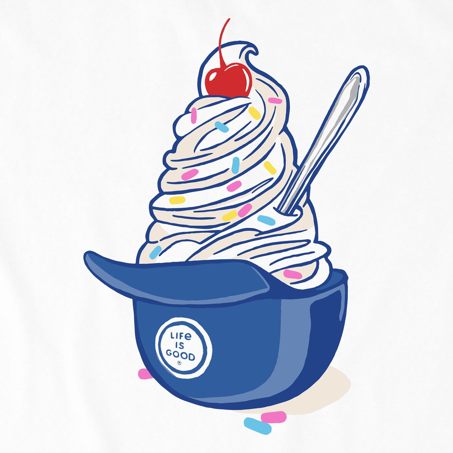 Women's Baseball Ice Cream Short Sleeve Crusher Boxy Tee