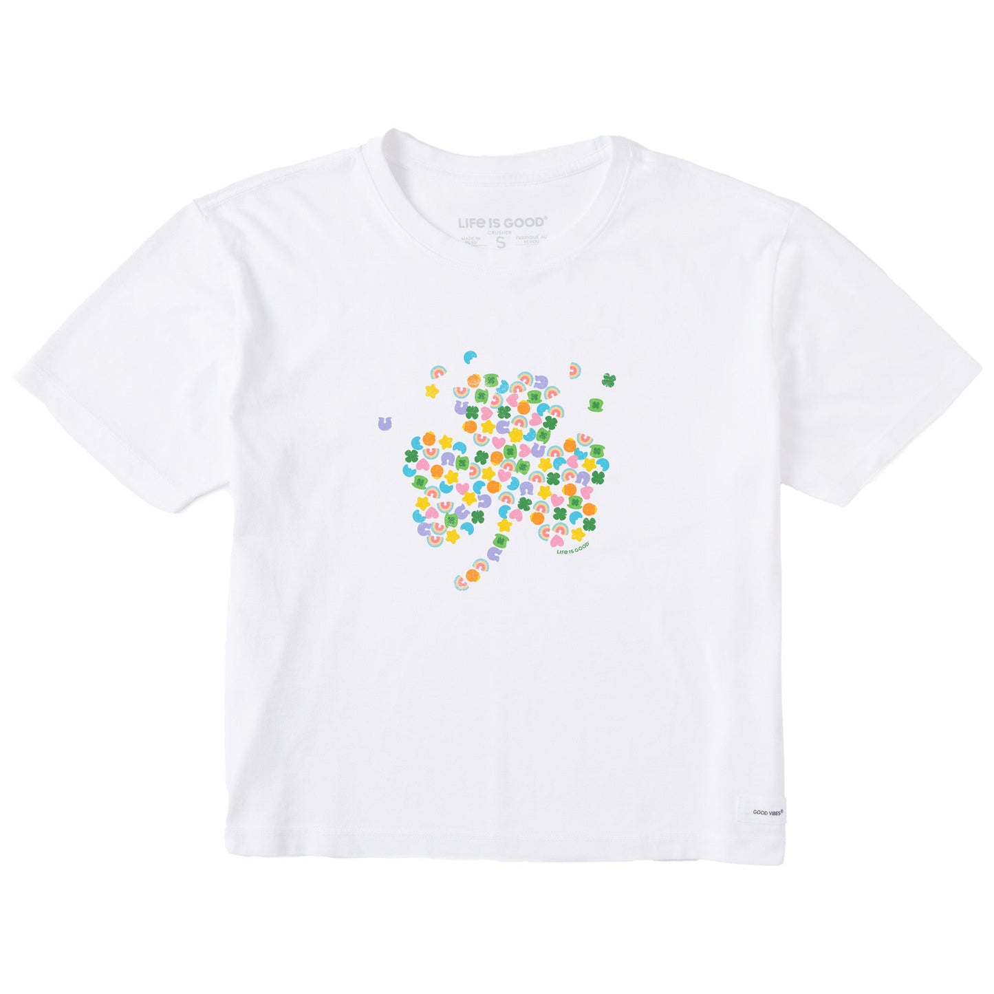 Women's Charmed Clover Short Sleeve Crusher Boxy Tee