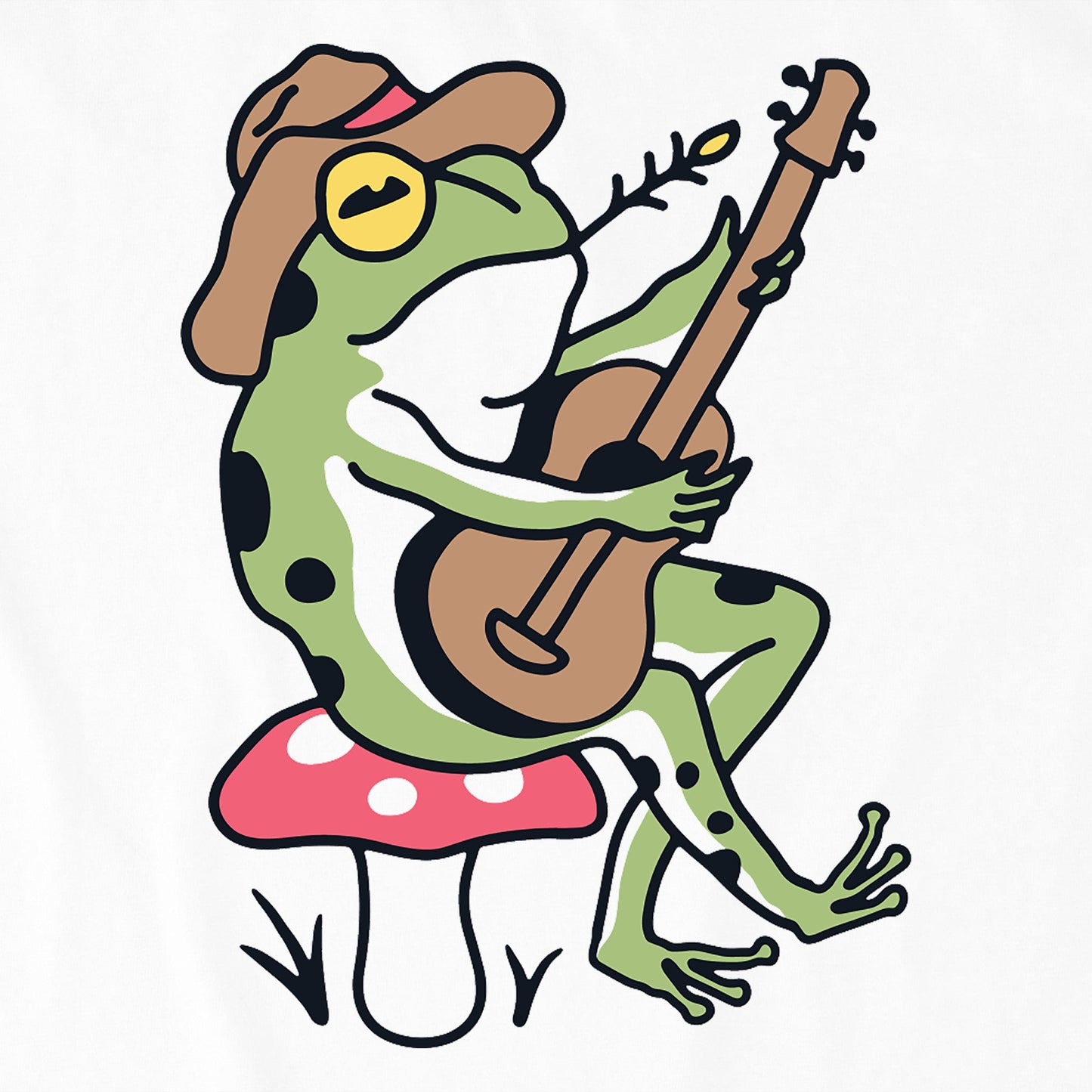 Women's Frog Guitar Short Sleeve Crusher Boxy Tee