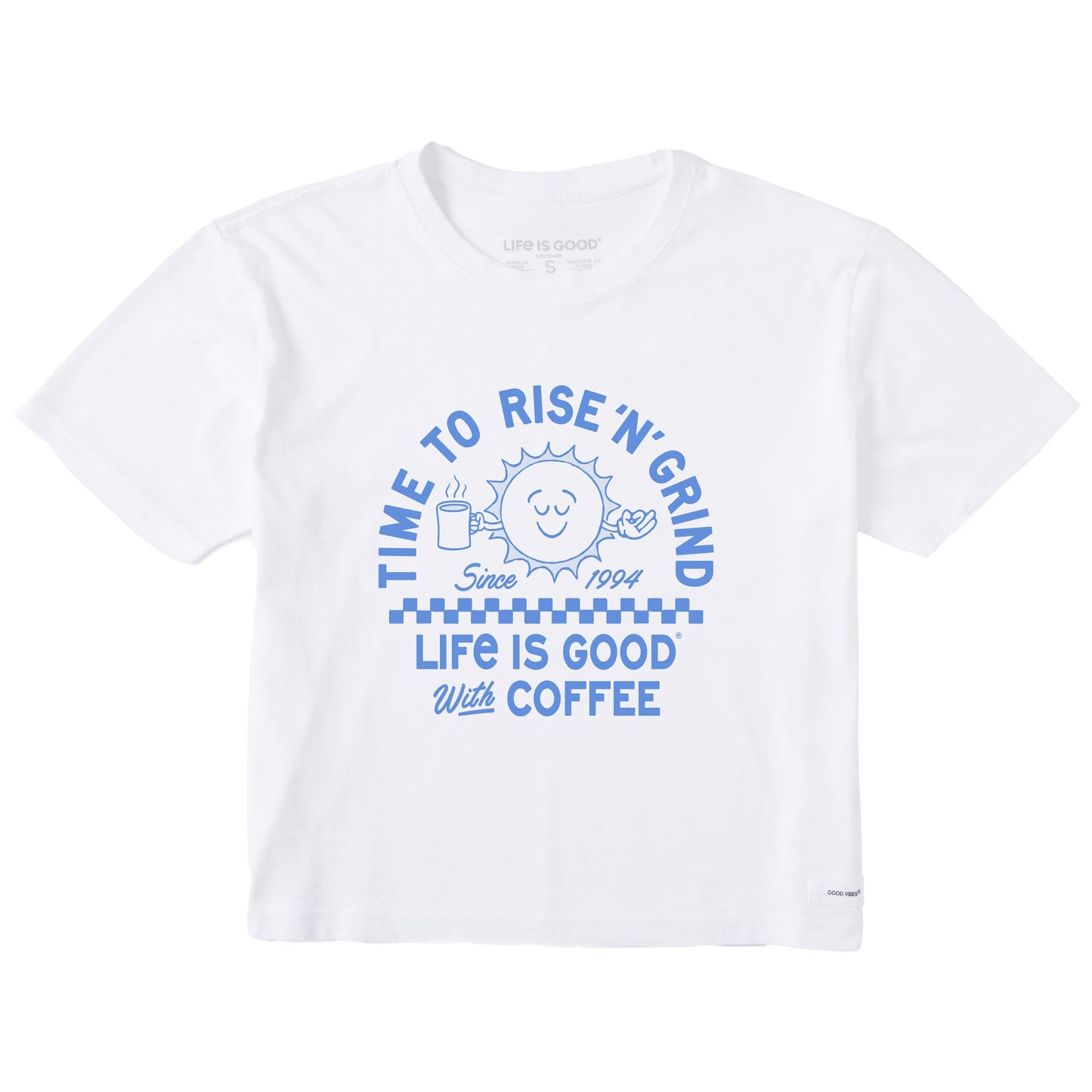 Women's Showtime Rise Coffee Sun Short Sleeve Crusher Boxy Tee