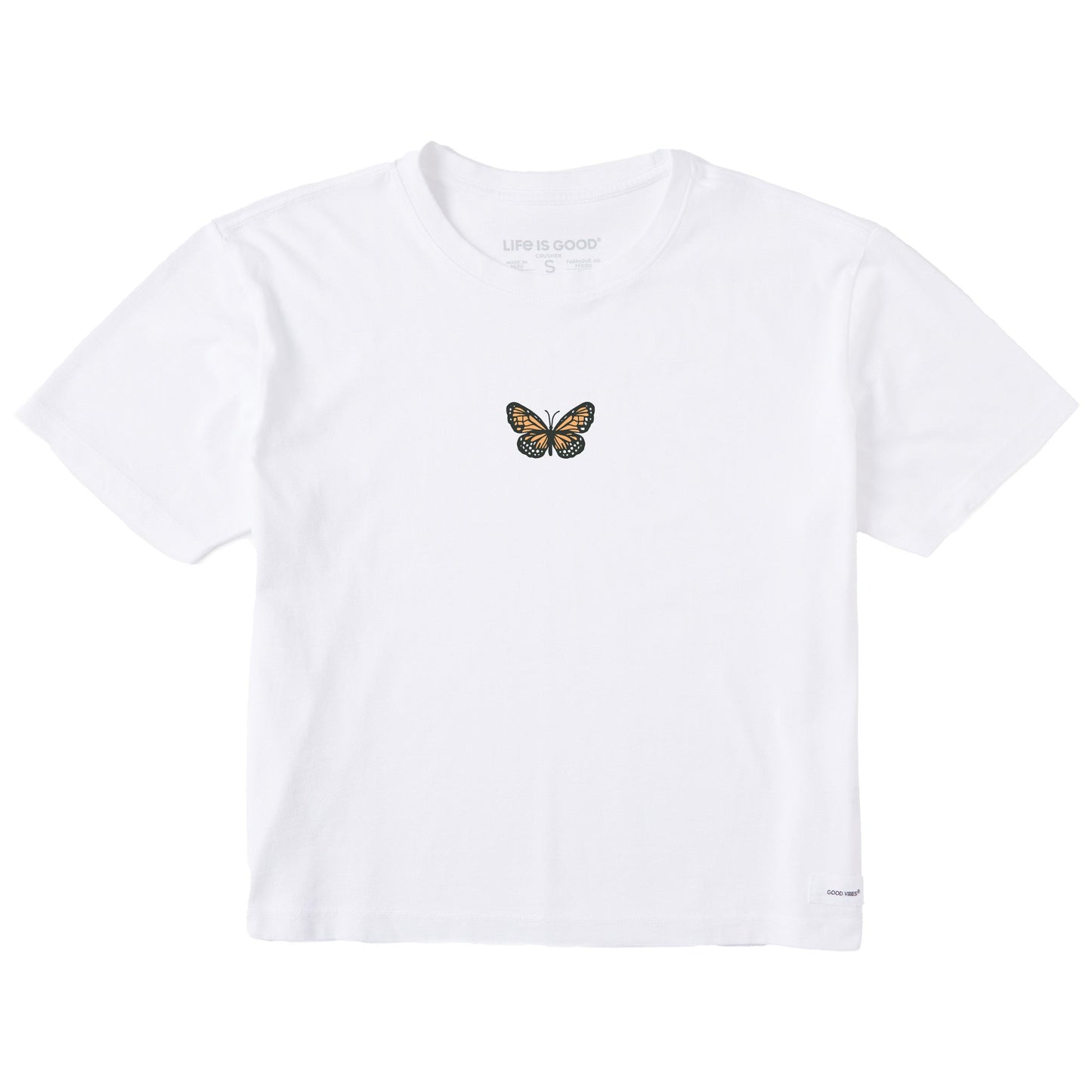 Women's Clean Butterfly Short Sleeve Crusher Boxy Tee