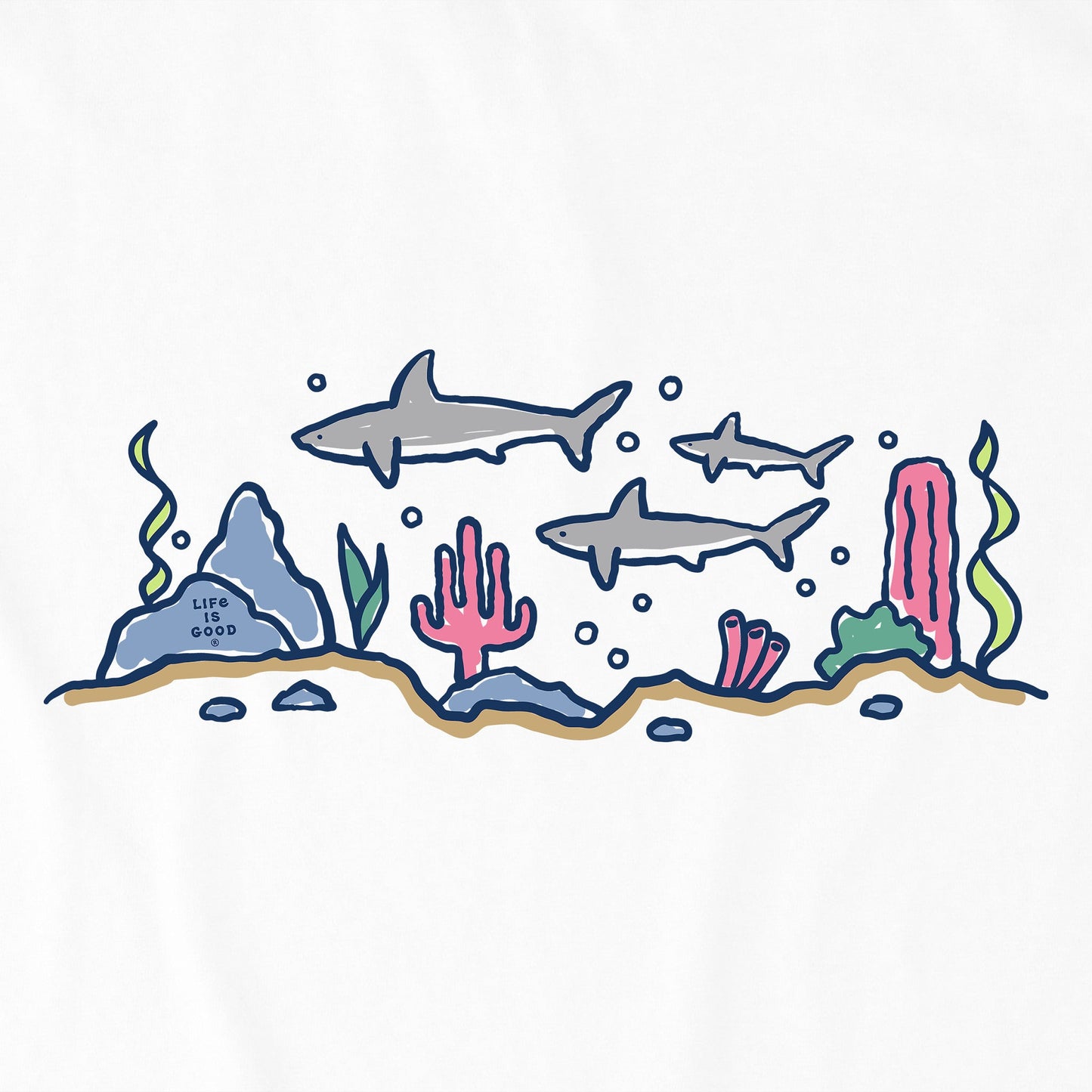 Women's Vintage Sharkscape Short Sleeve Crusher Boxy Tee