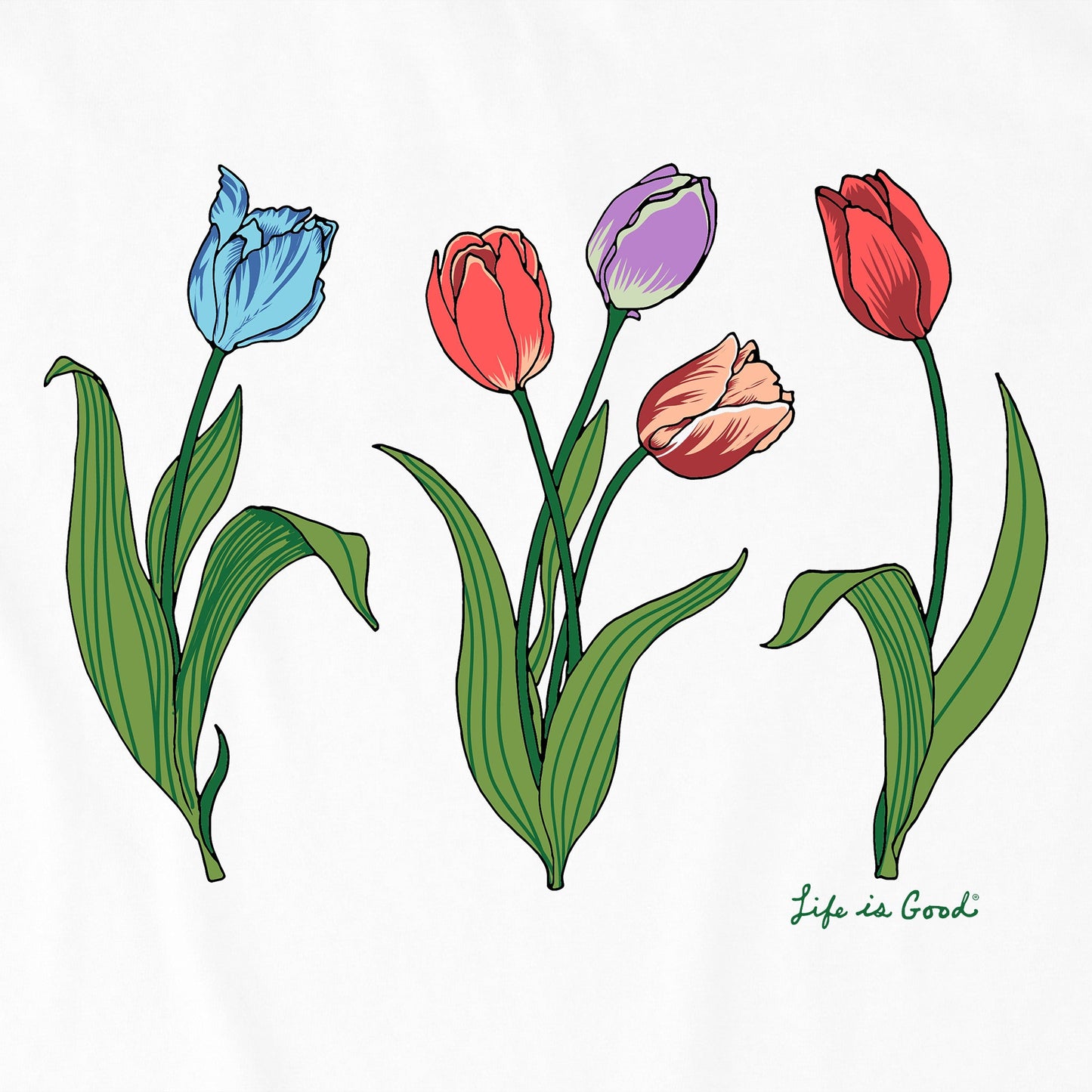 Women's 3 Genuine Tulips Short Sleeve Crusher Boxy Tee