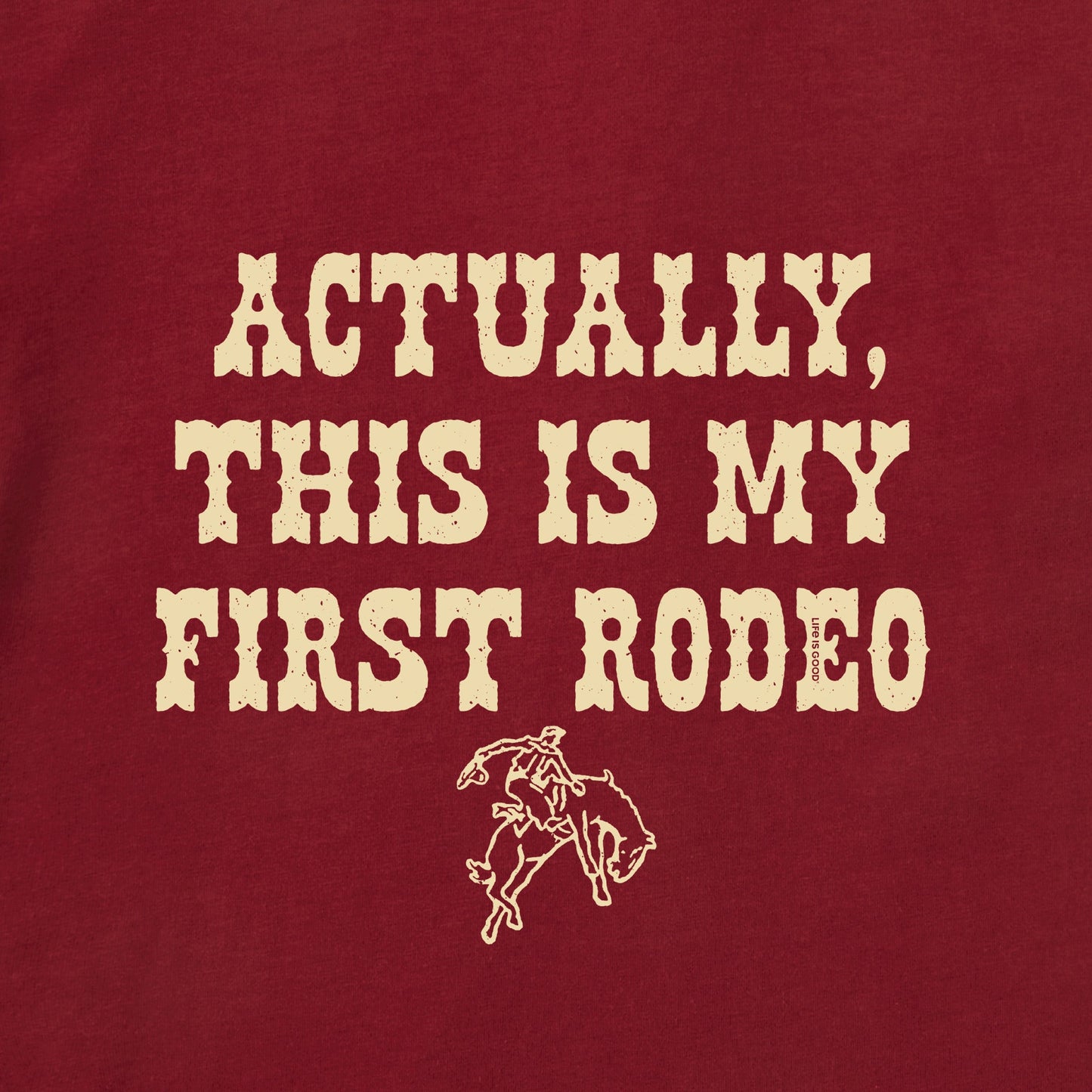Baby Woodcut First Rodeo Long Sleeve Crusher Bodysuit