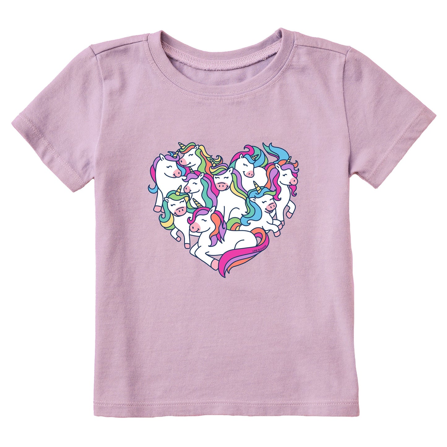 Toddler Heart Of Unicorns Short Sleeve Crusher Tee
