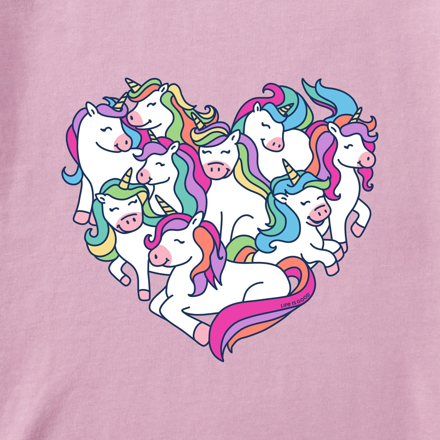 Toddler Heart Of Unicorns Short Sleeve Crusher Tee