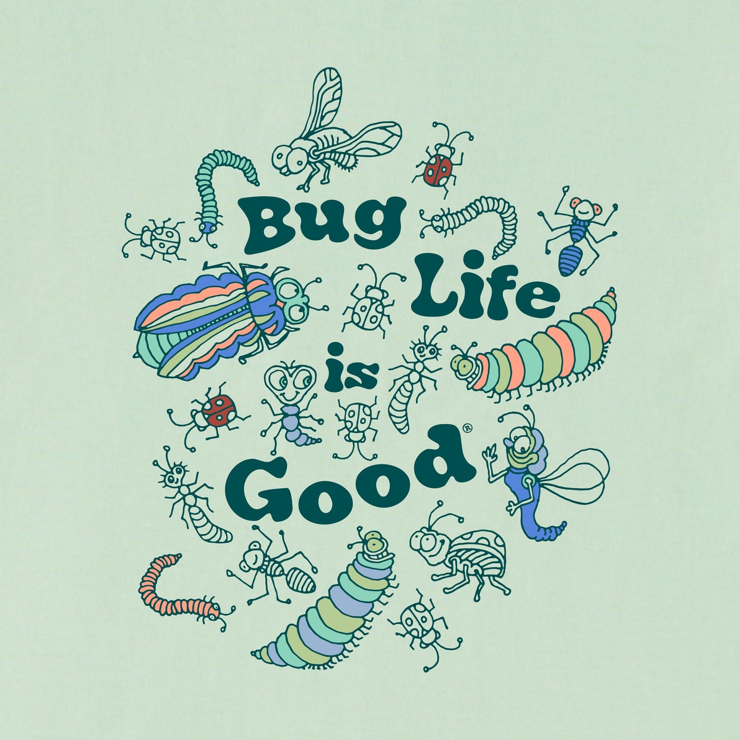 Toddler Bug Life is Good Short Sleeve Crusher Tee