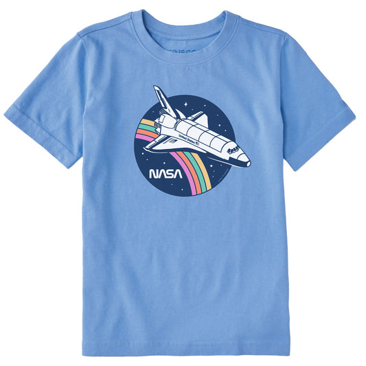 Kids NASA Rainbow Shuttle Short Sleeve Crusher Tee