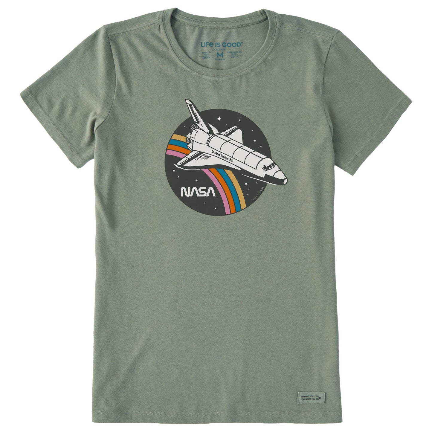 Women's NASA Rainbow Shuttle Short Sleeve Crusher Tee
