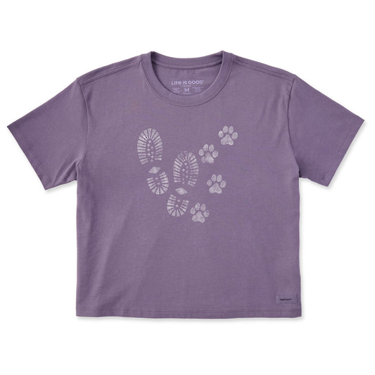 Women's Trails & Tails Short Sleeve Crusher Boxy Tee